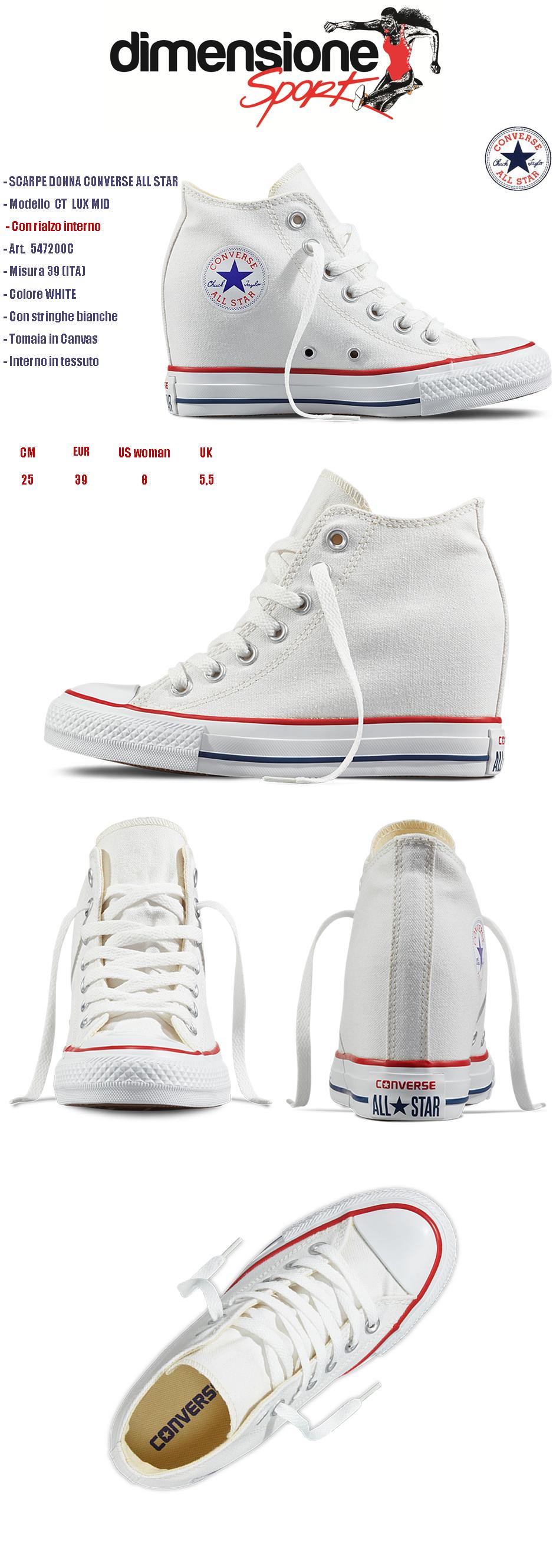 Converse Bianche Alte Con Rialzo on Sale, UP TO 59% OFF | www ... ركستار